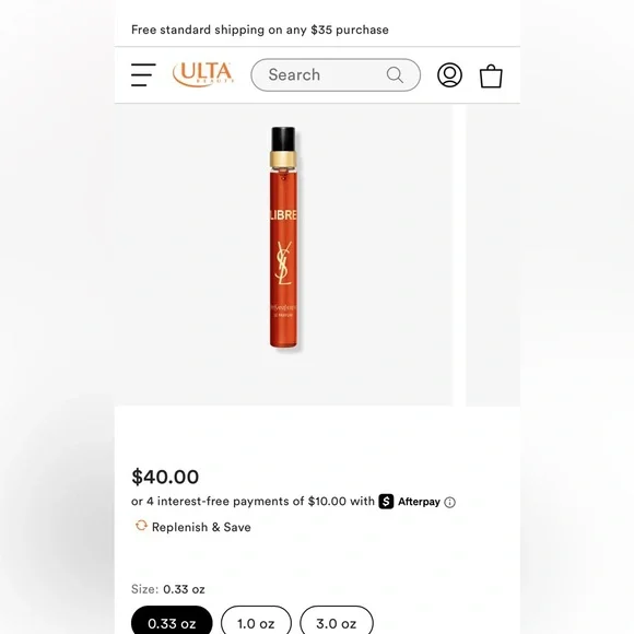 Yves Saint Laurent Libre Le Parfum Travel Spray, 0.33 oz/ 10mL - Picture 5 of 6